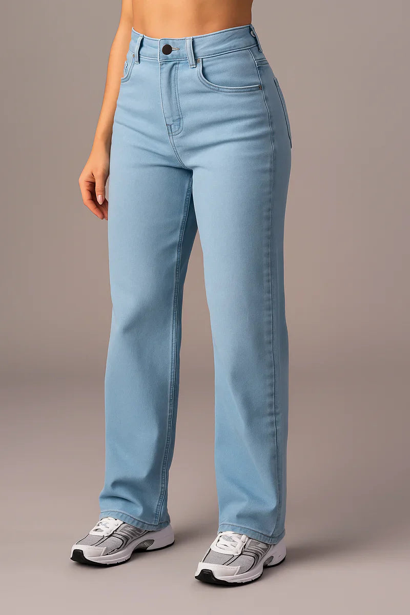 High-Waisted Baggy Jeans with Loose Fit