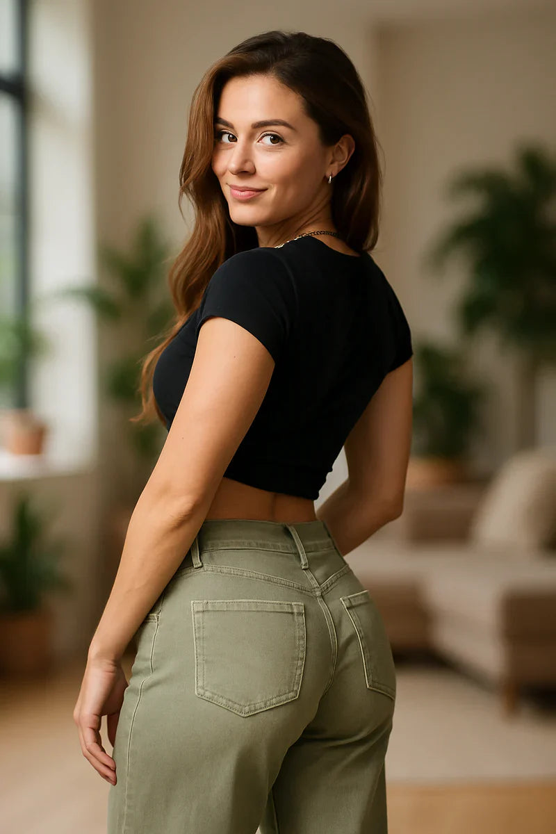 High-Waisted Baggy Jeans with Loose Fit