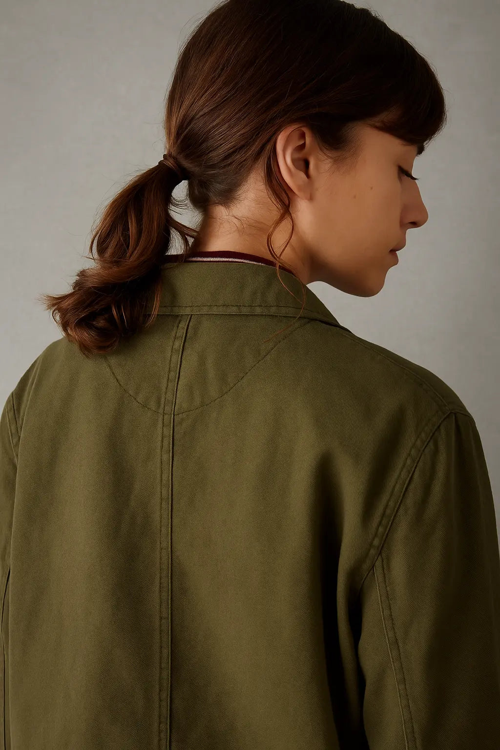 Lightweight Herringbone Jacket – Cotton Linen Mix